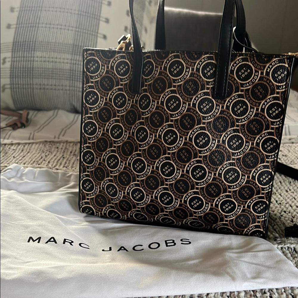 Marc Jacobs Black and Brown Tote Bag